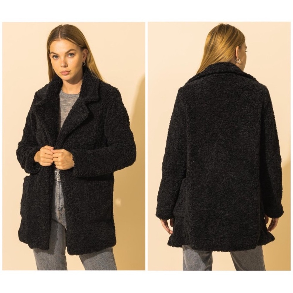 Hyfve Women's Black Teddy Coat